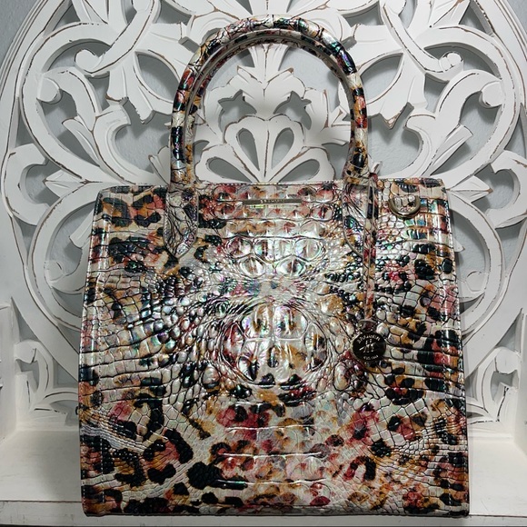 Brahmin Caroline Satchel Iridescent Leopard Exclusive Limited Edition - Picture 2 of 6